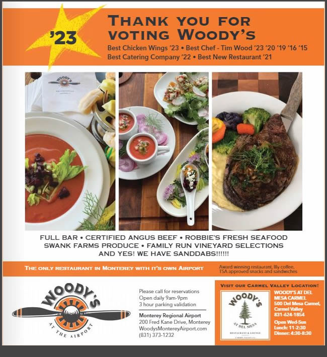 woody's at monterey airport restaurants by chef tim wood